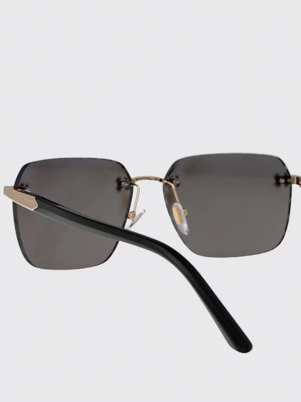 New Chopard SCHG62 300P Men’s Black Sunglasses with Gold Accents Authentic